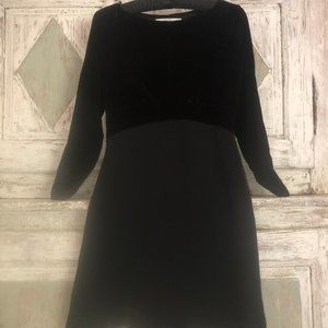 Little black dress velvet a-line Size XS